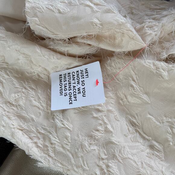 NWT ASOS Edition Cream Textured Bandeau Drape Maxi Dress Size 8 Formal Gown - Picture 10 of 11